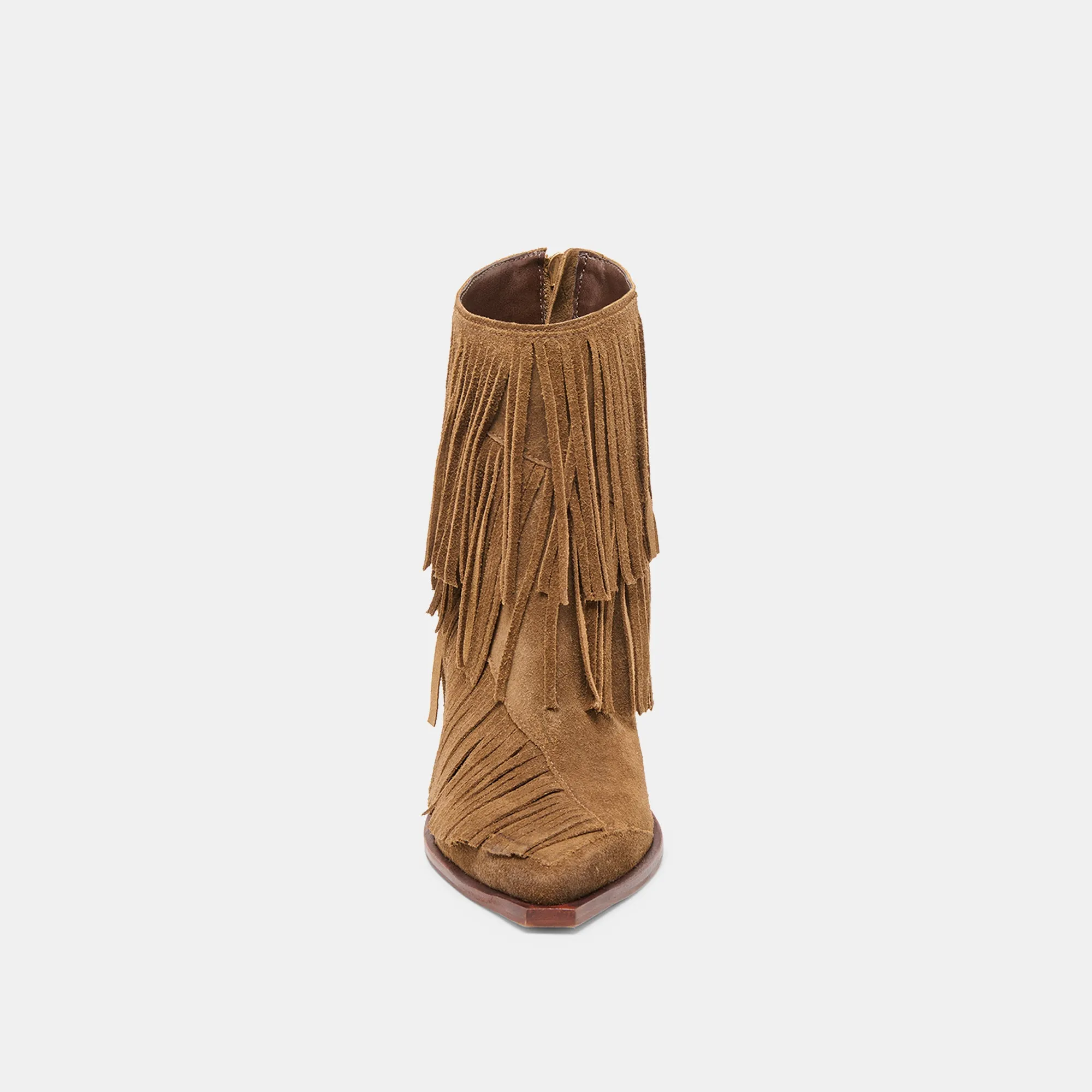 TOREY BOOTIES CHESTNUT SUEDE Wedge Heel Ankle Boots