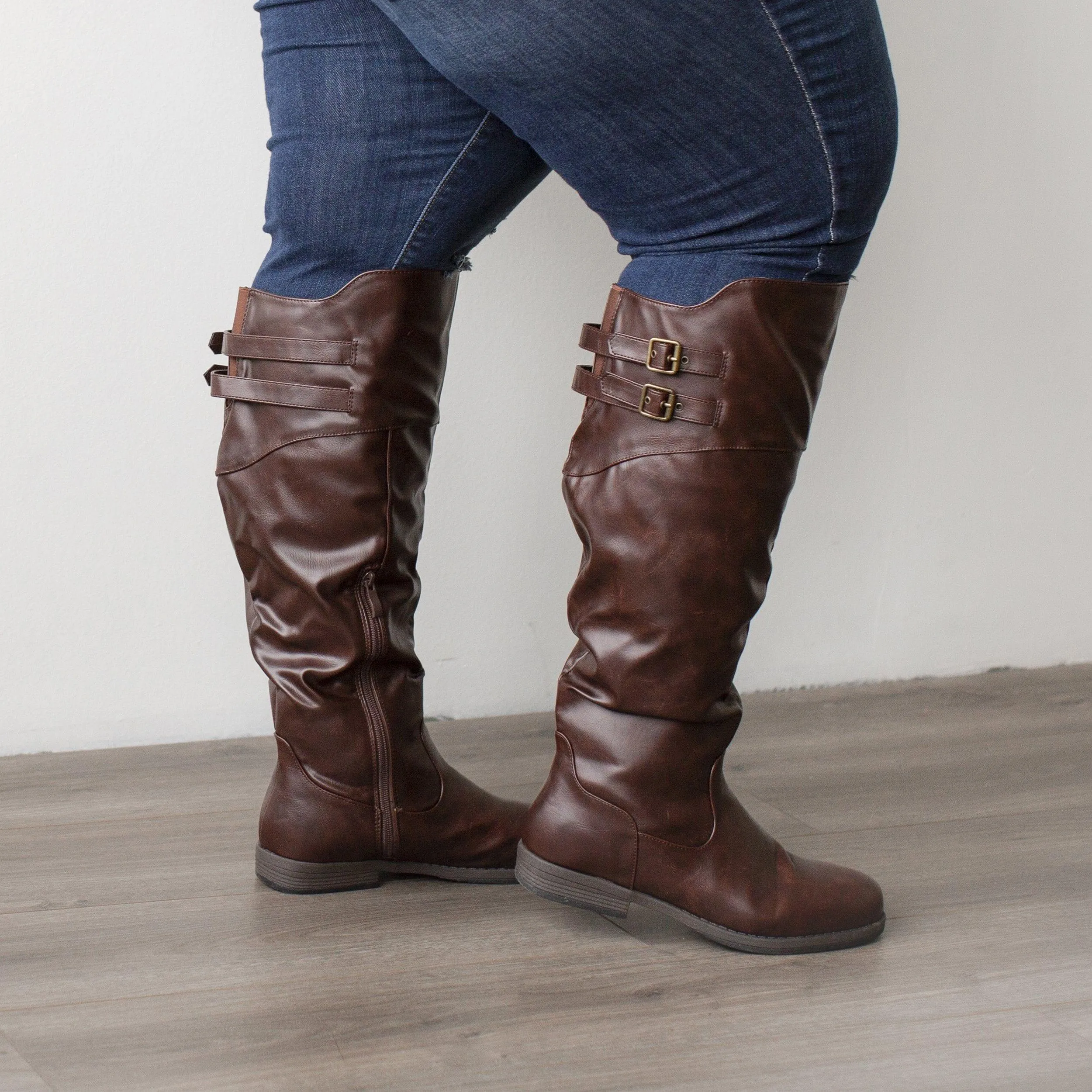 TORI RIDING BOOTS IN X-WIDE CALF Snow Boots With Spikes