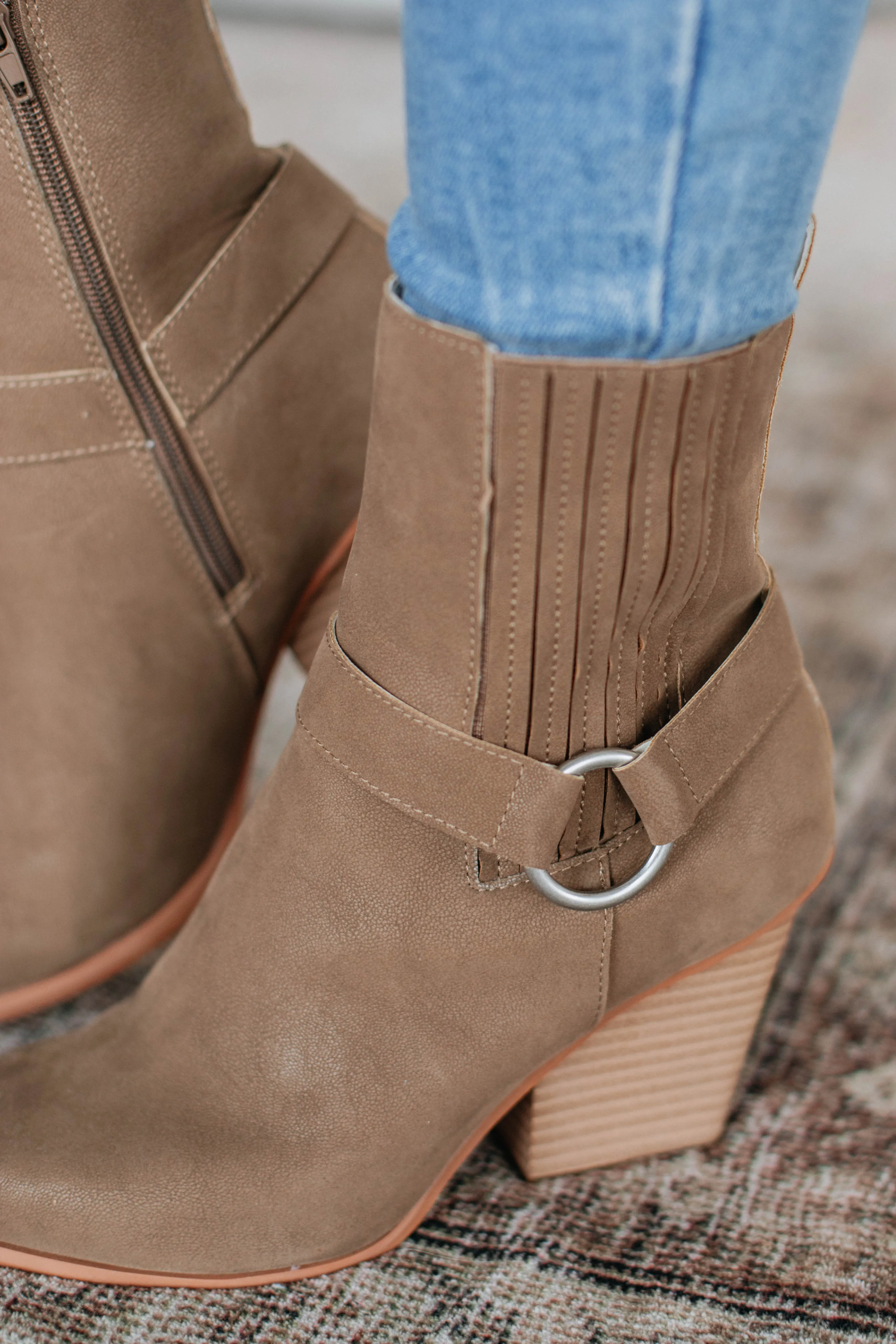 Reckless Attitude Boots - Dark Taupe Knee High Boots And Jeans