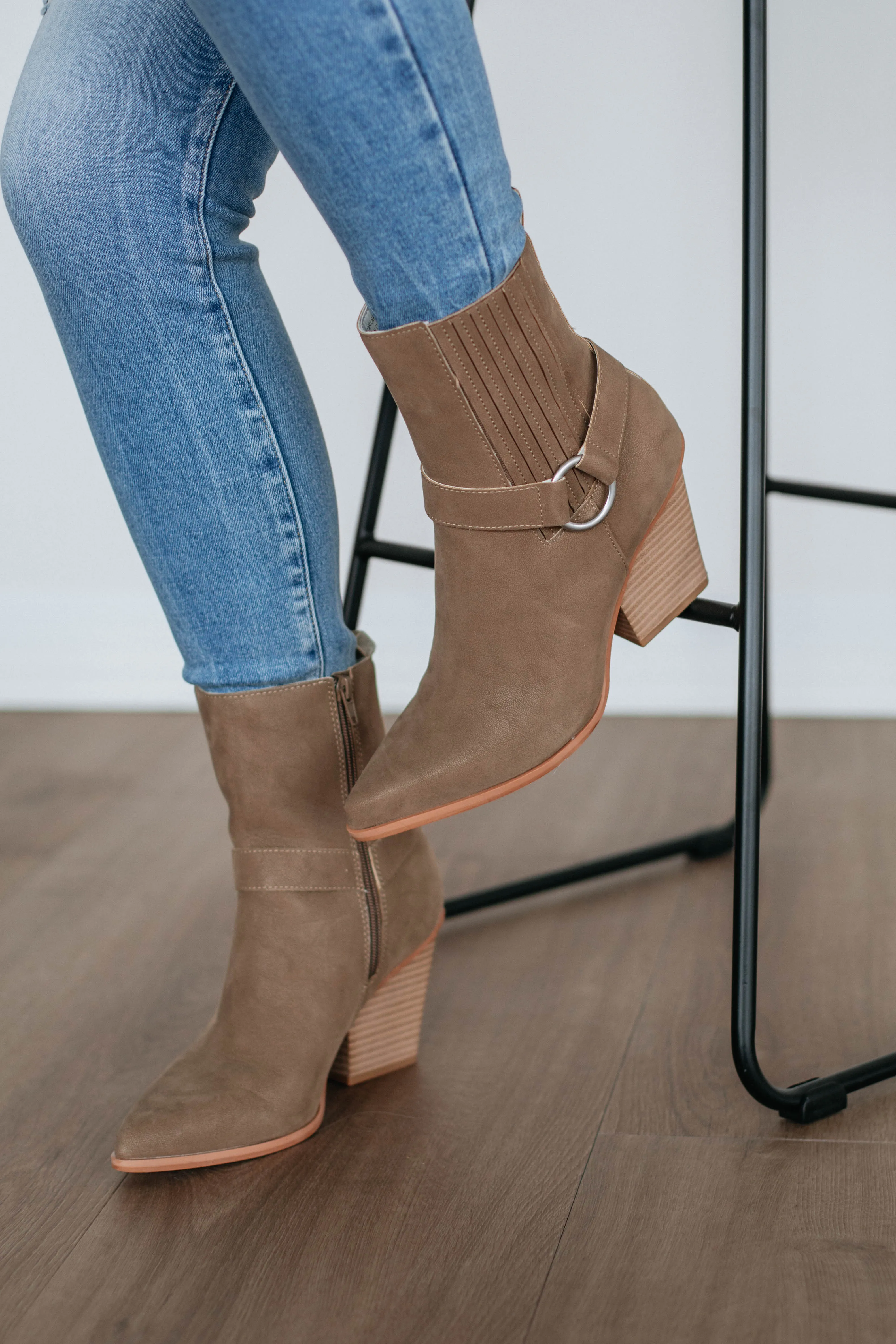 Reckless Attitude Boots - Dark Taupe Bootie Boots