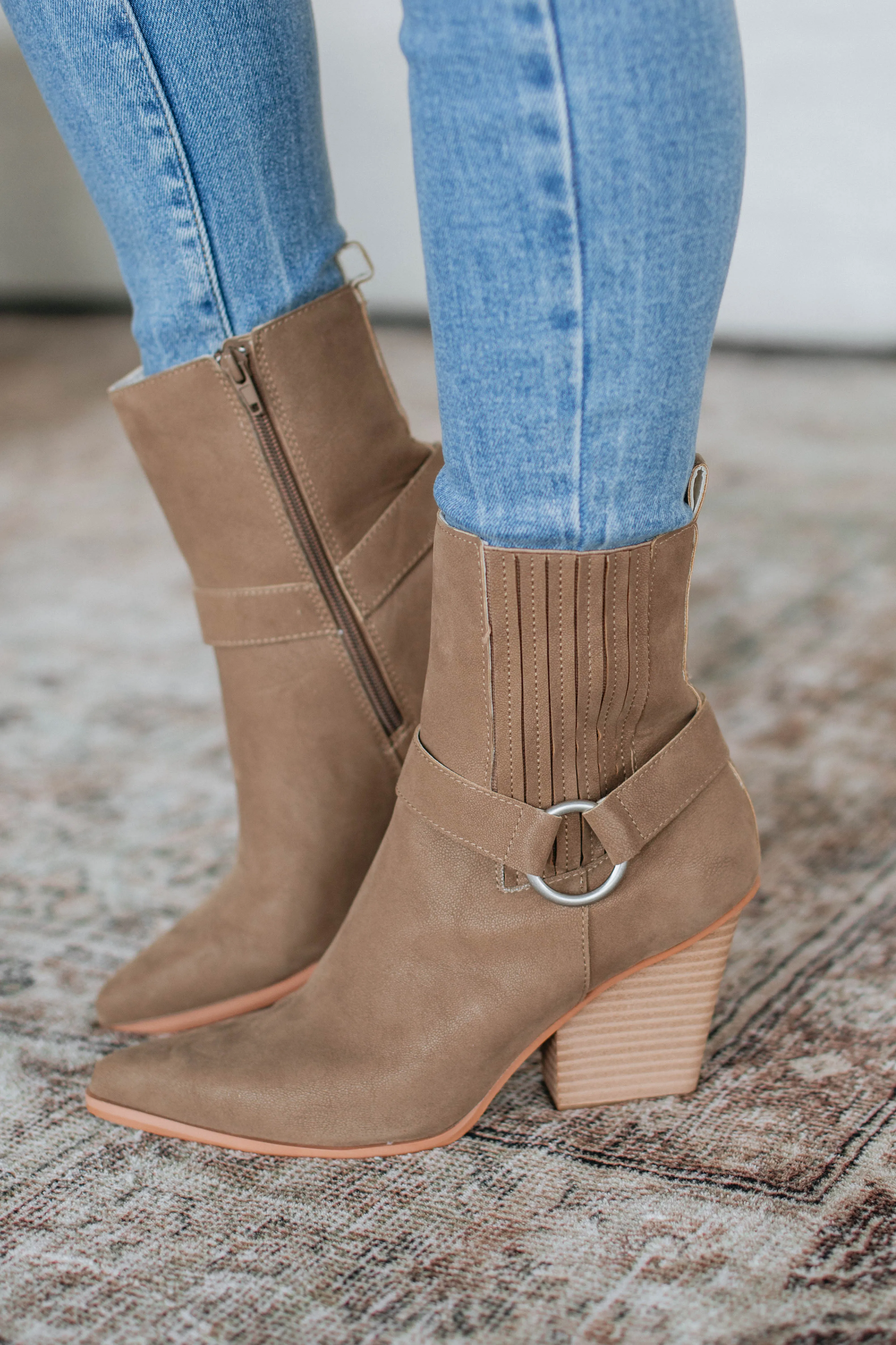 Reckless Attitude Boots - Dark Taupe Wedge Winter Boots