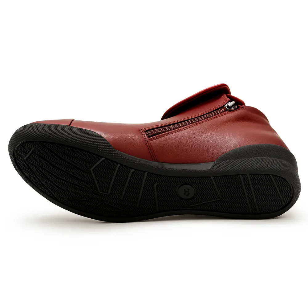 Fur Lined Slip-on Shoes Andrea Conti Flipside Burgundy/Weinrot Shoe (Women's)