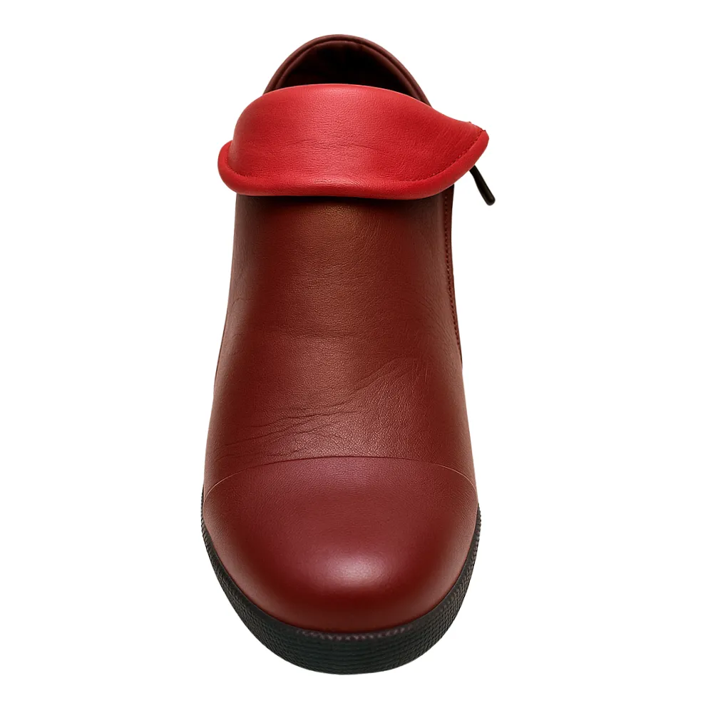 Leather Slip On Shoes Andrea Conti Flipside Burgundy/Weinrot Shoe (Women's)