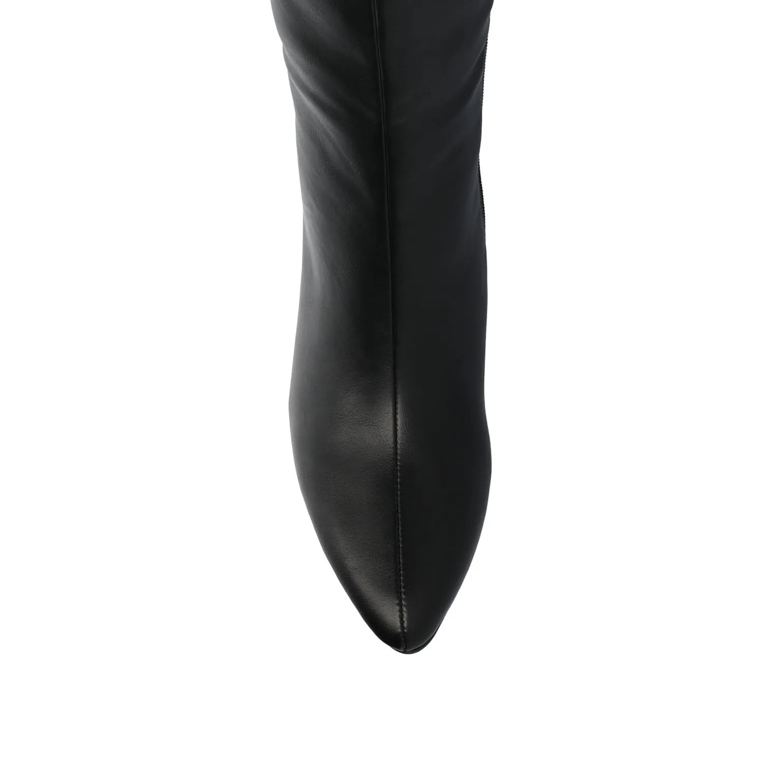 AMEYLIA VEGAN LEATHER KNEE-HIGH BOOTS IN WIDE CALF Over The Shoe Rubber Boots