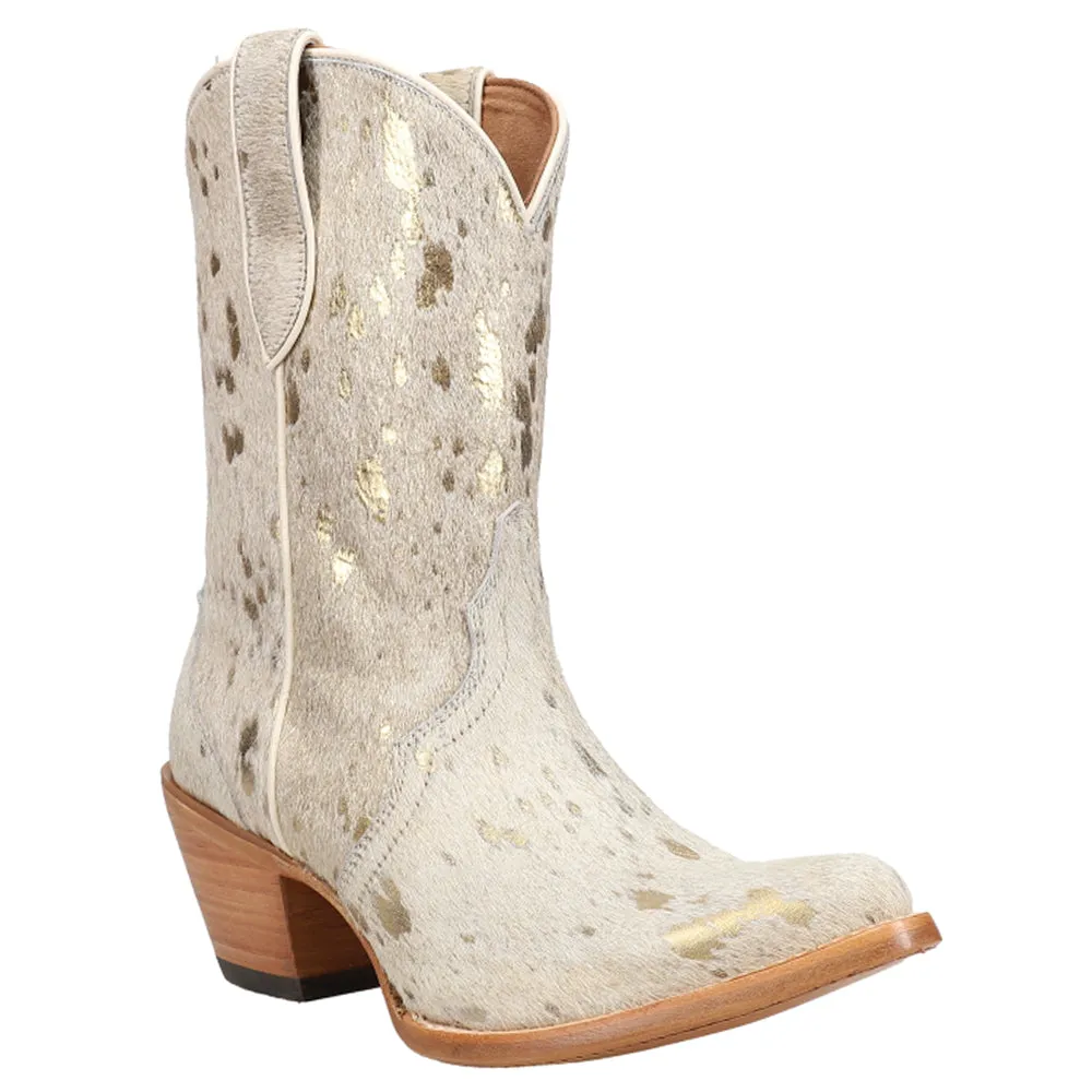 Bandida Metallic Pointed Toe Cowboy Boots High Boots Block Heel