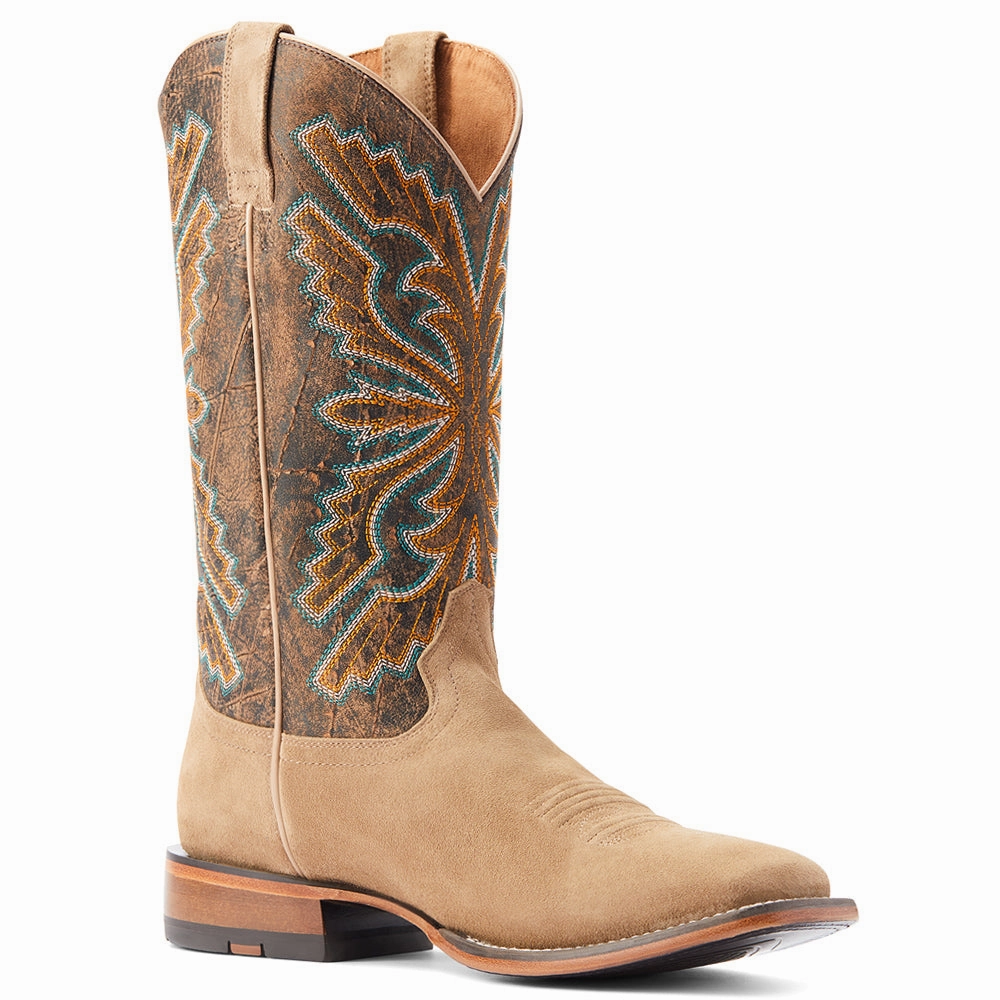Sting Western Embroidered Square Toe Pull On Cowboy Boots Knee High Boots Heel
