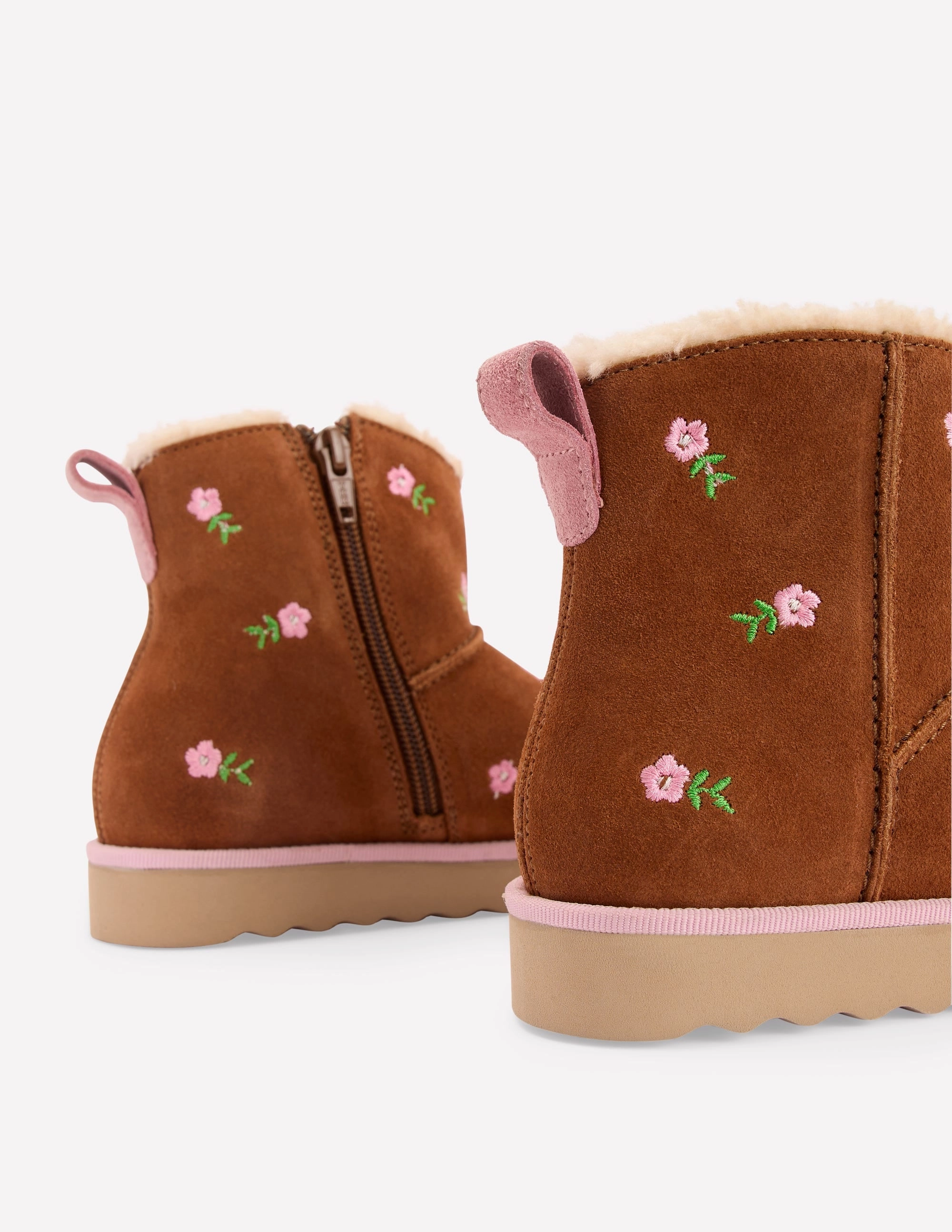 Korker Wading Boots Embroidered Cosy Boots-Embroidered Tan