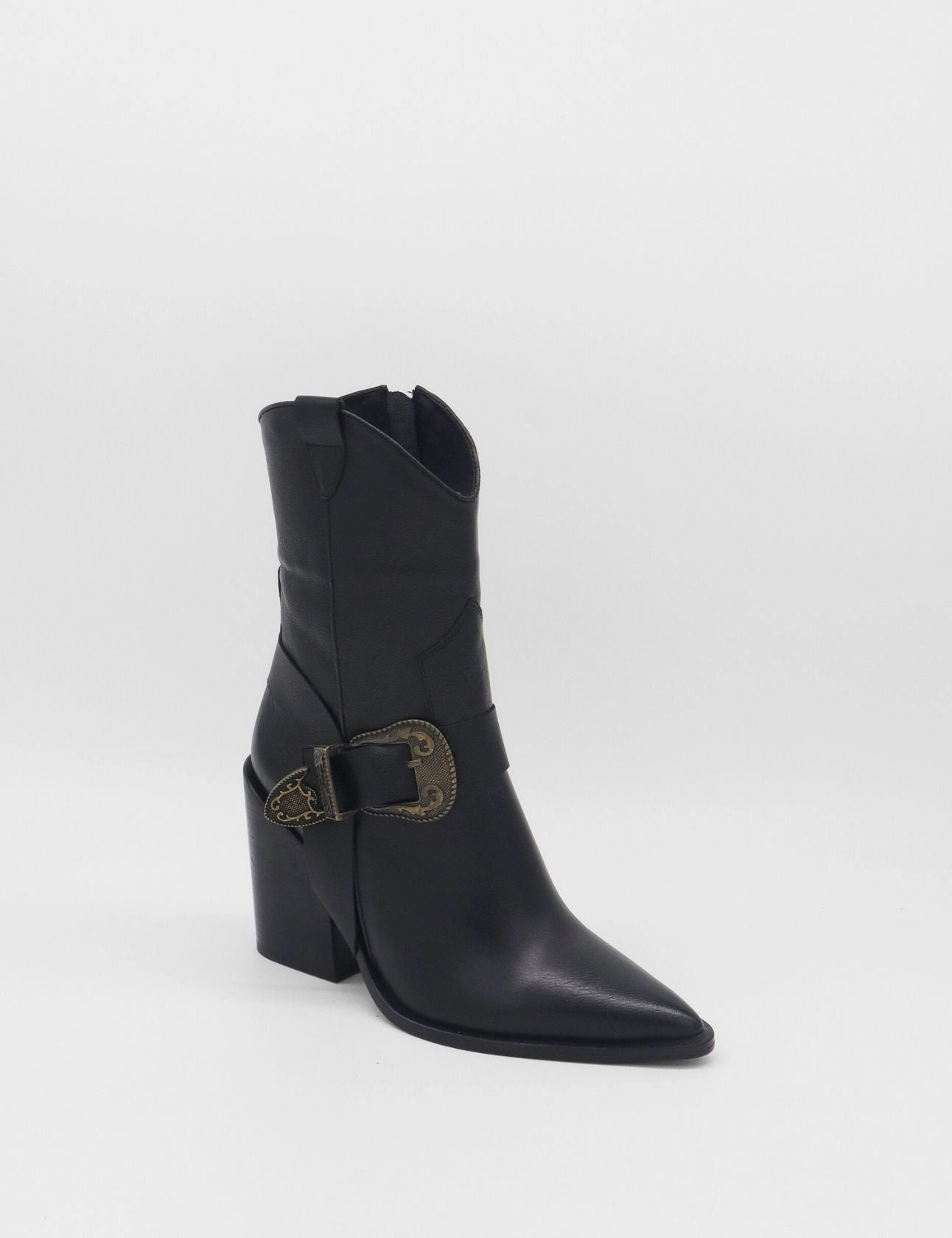 Rodeo western boots in black leather womens shoes Tec Boots