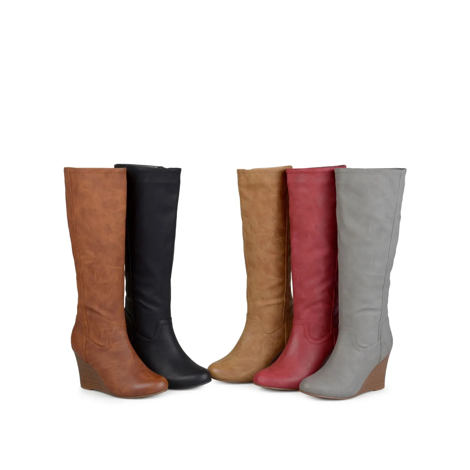 LANGLY KNEE-HIGH BOOTS IN VEGAN LEATHER Boots Short Leather