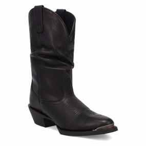 Laredo Ladies Lazy River Black Leather Slouch Western Boot 20021-BLK Boots Made In America