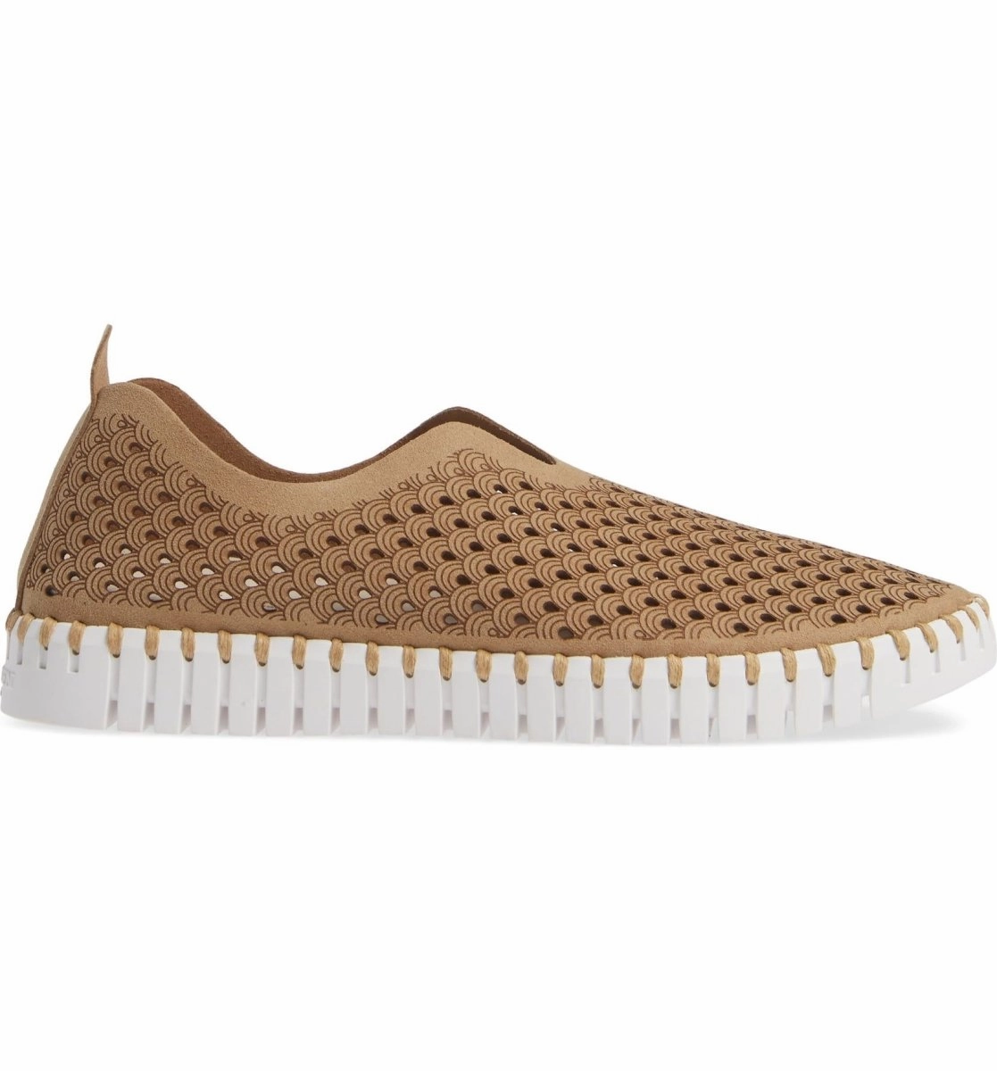 Slip On Bike Shoes Ilse Jacobsen Women's Tulip 139 Latte Perforated