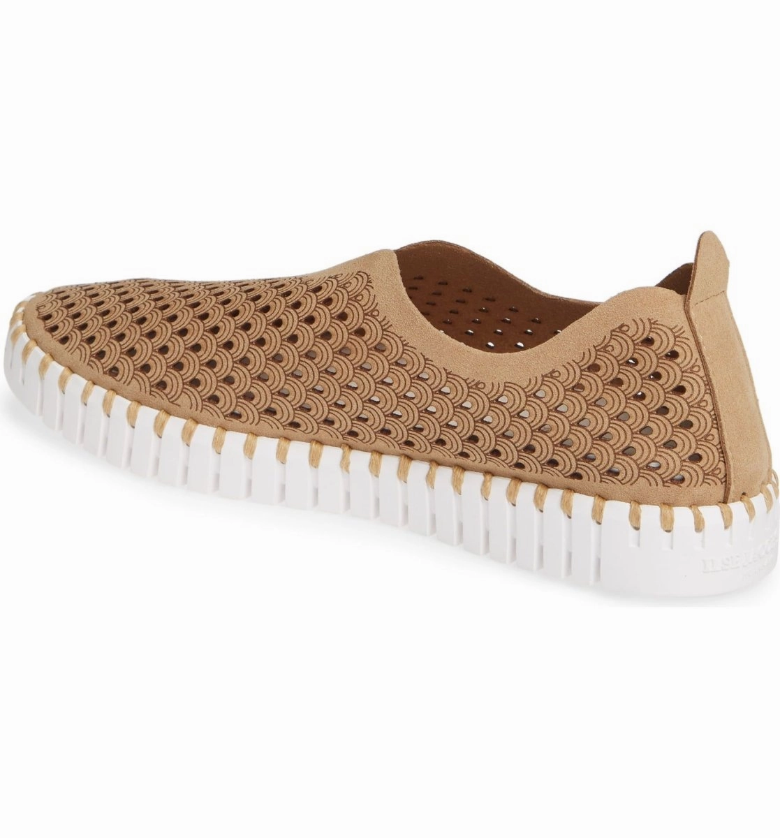 Shop Deals On Slip On Sneakers Ilse Jacobsen Women's Tulip 139 Latte Perforated