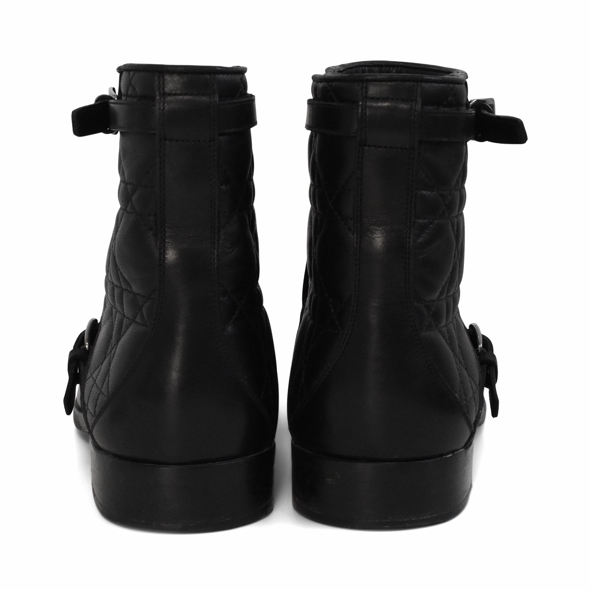 Christian Dior Cannage Quilt Ankle Boots - Women's 39 Dress Ankle Boots With Side Zipper