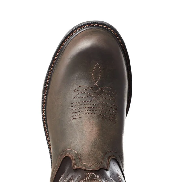 Ariat Men's Groundwork Pull On H2O Dark Brown Boots 10035965 Nicks Boots Spokane