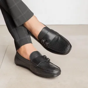 Chunky High Heel Loafers The Yosa Black Men's Double Monk Shoes Tresmode