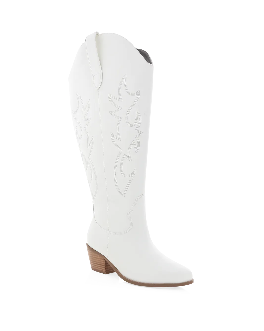 URSON EXTENDED CURVE - WHITE Boots Cuban Heel