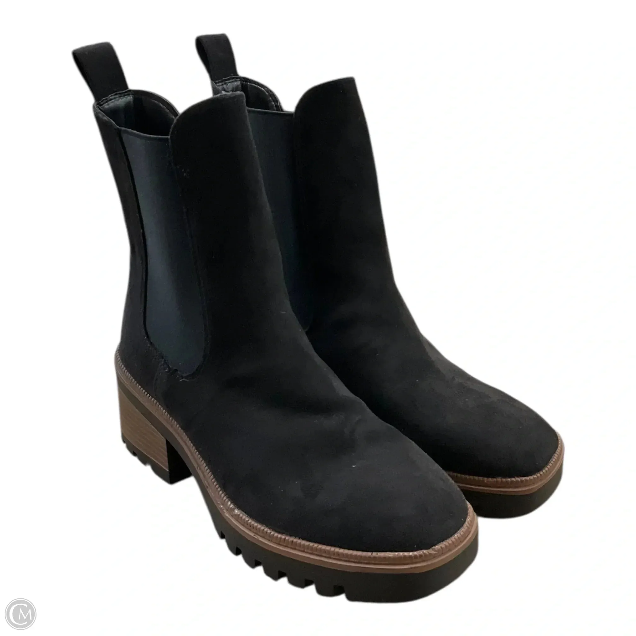 Boots Ankle Heels By Bamboo In Black, Size: 8.5 A New Day Ankle Boots