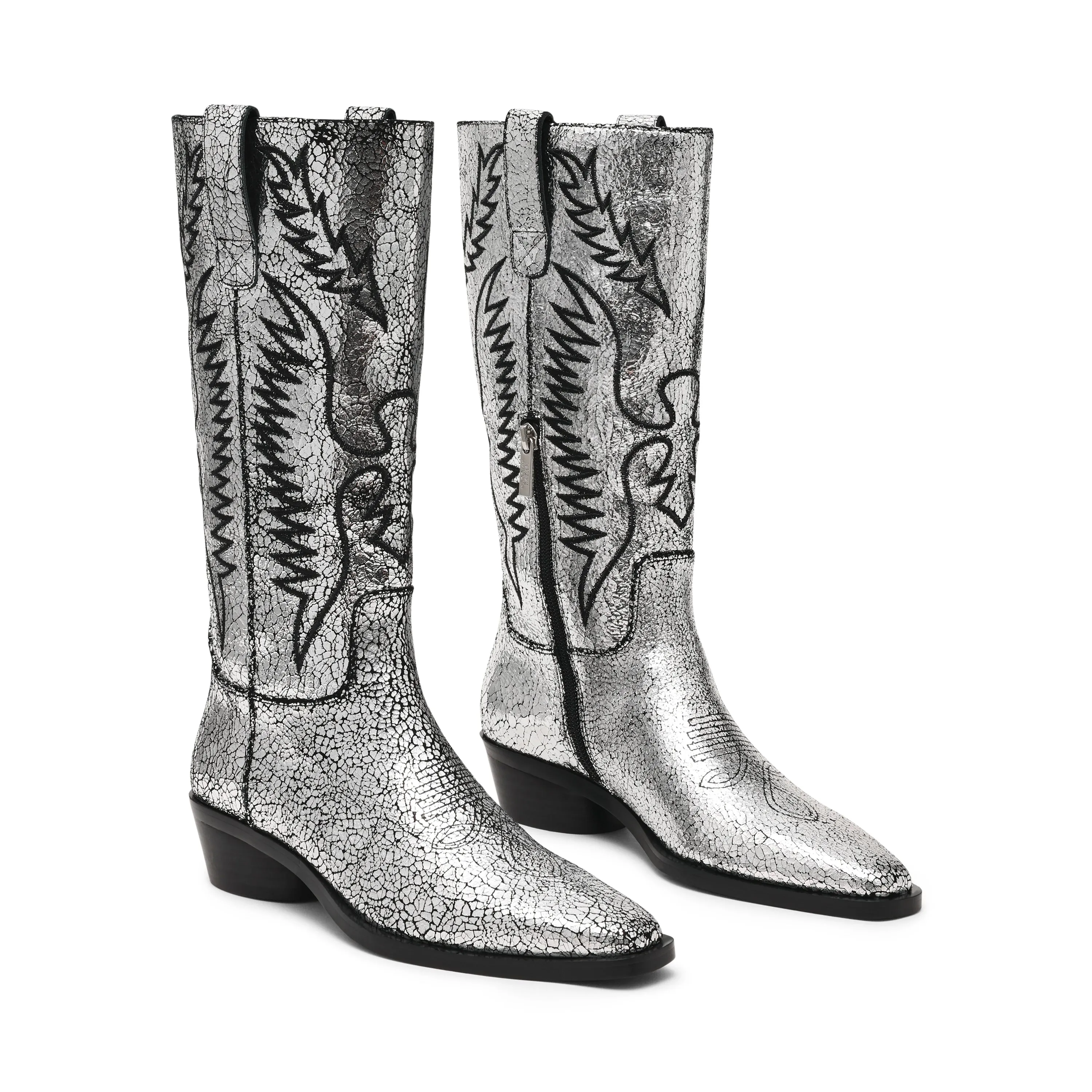 Really Expensive Cowboy Boots Trevi Boot SILVER LEATHER