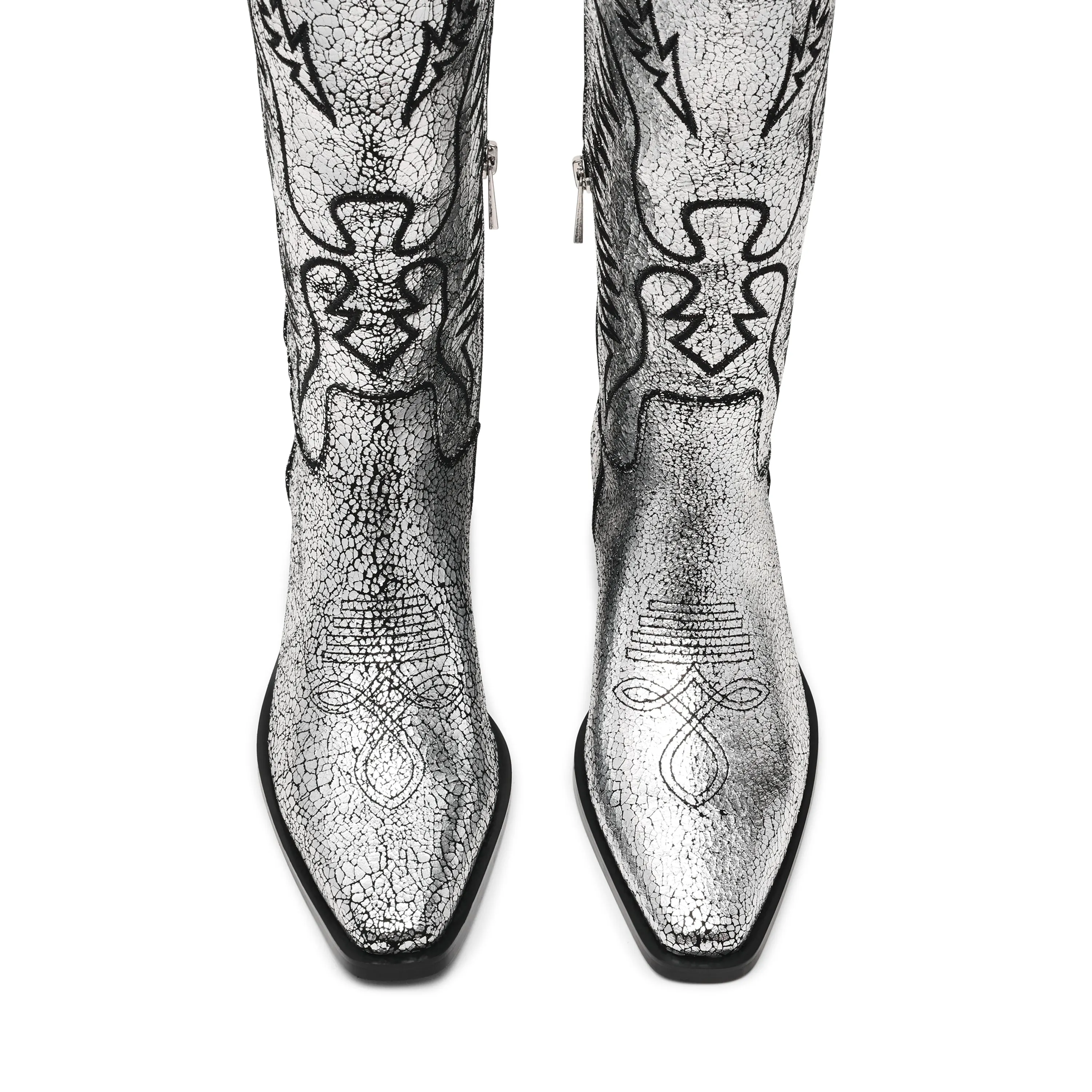 Trevi Boot SILVER LEATHER Outfits With Boots And Dresses