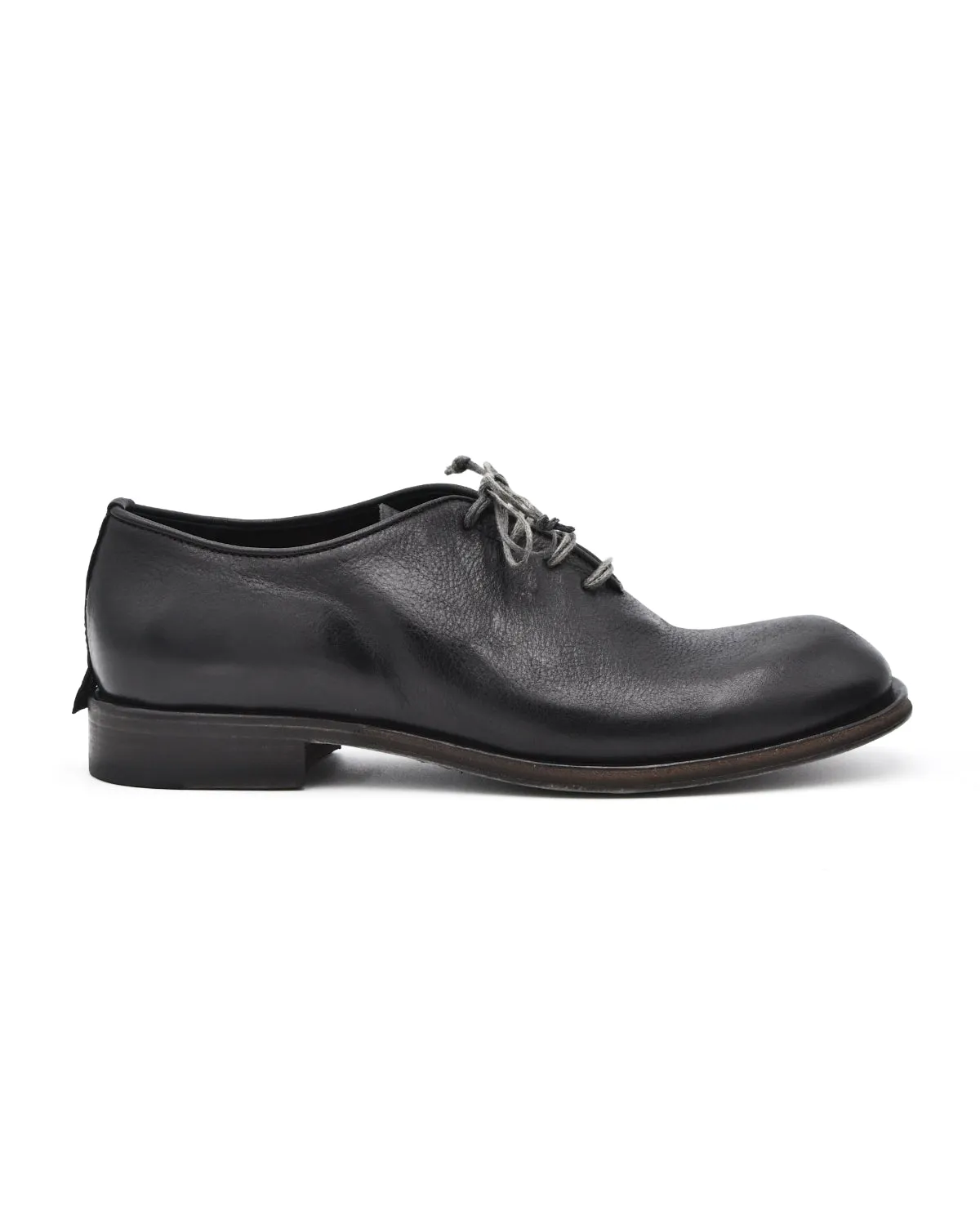 Shoto Black Whole Cut Oxford Metallic Loafers