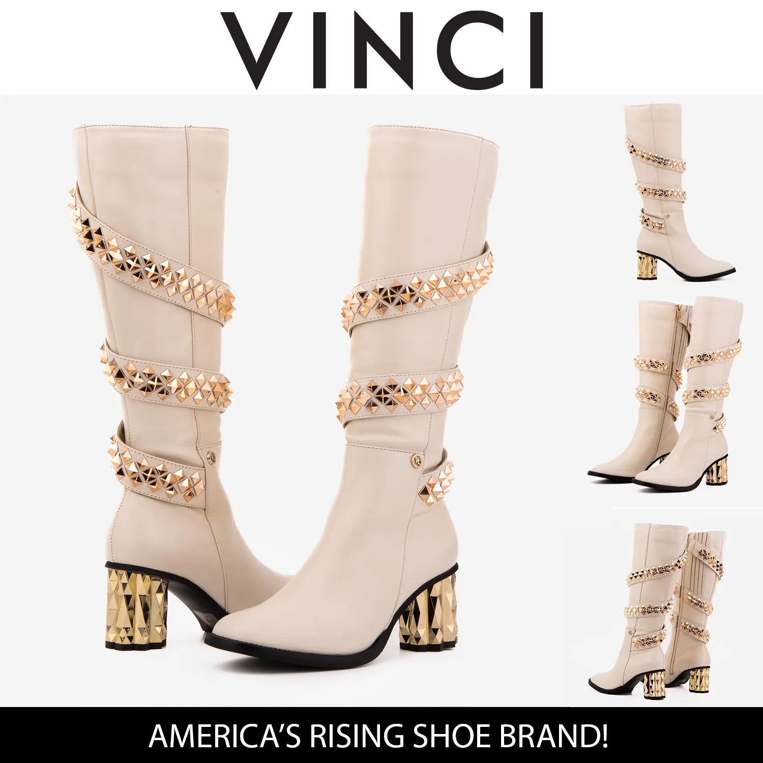 Barefoot Steel Toe Boots The Gladiator Cream Leather Knee High Women Boot