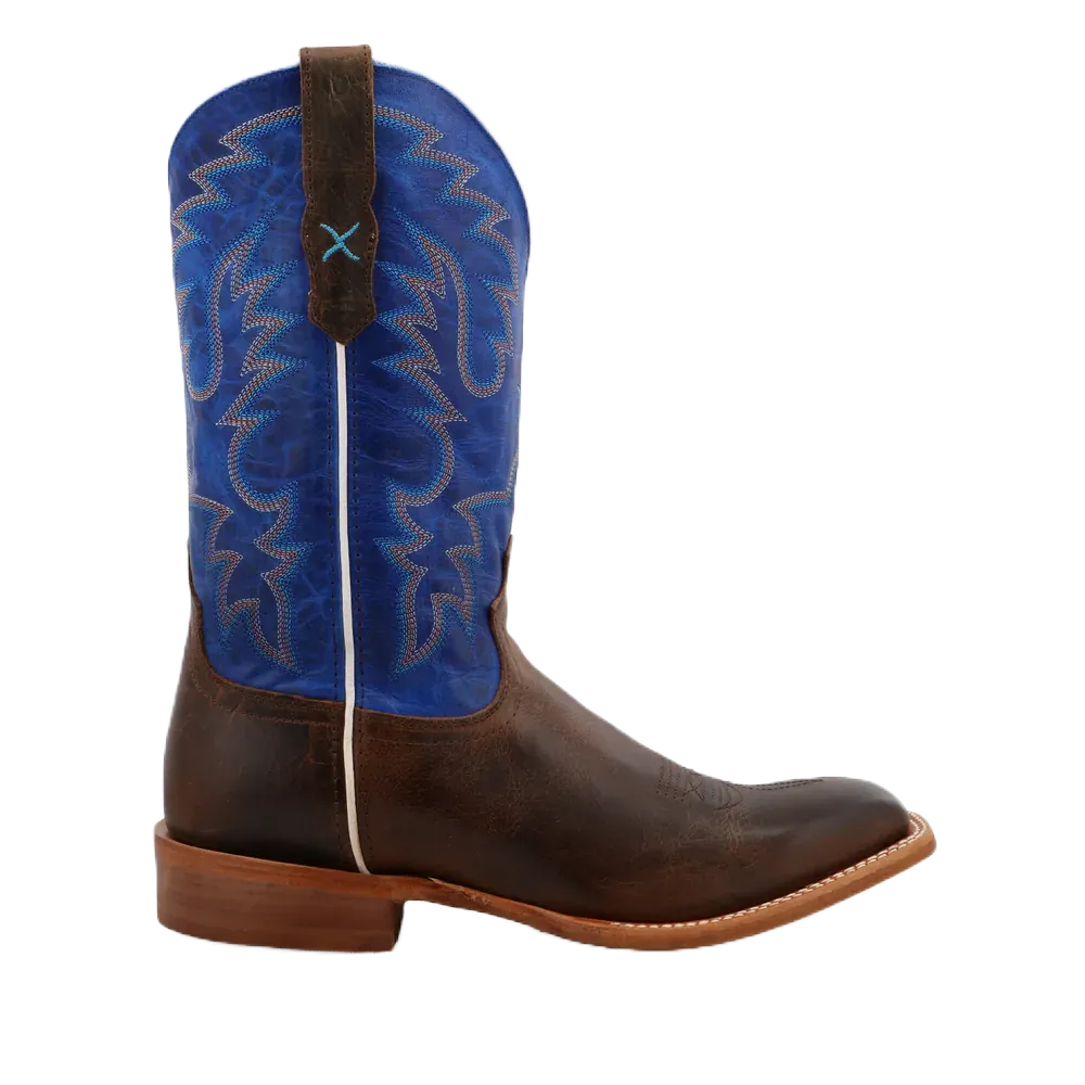 Twisted X 12" Rancher Indigo Blue & Brown Square Toe Boots MRAL029 Cowboy Custom Boots