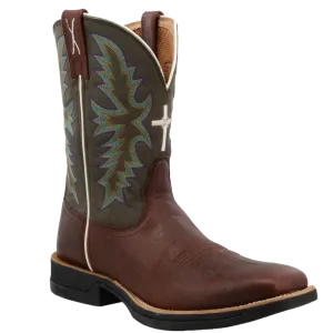 Low Cut Work Boots Twisted X Men's 11" Tech X Brown & Green Boots MXW0004