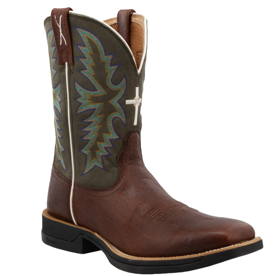 Kangaroo Boots Twisted X Men's 11" Tech X Brown & Green Boots MXW0004