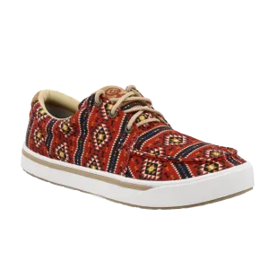 Women's Suede Tennis Shoes Twisted X Men's Hooey Loper Red Multi-Color Shoes MHYC028