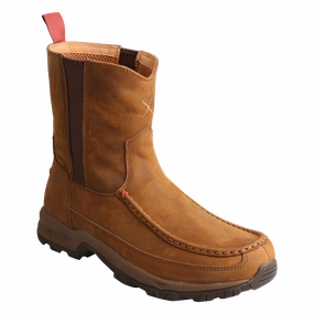 Cinch Boots Twisted X 8" Pull On Hiker- Distressed Saddle Work Boots MHKB003