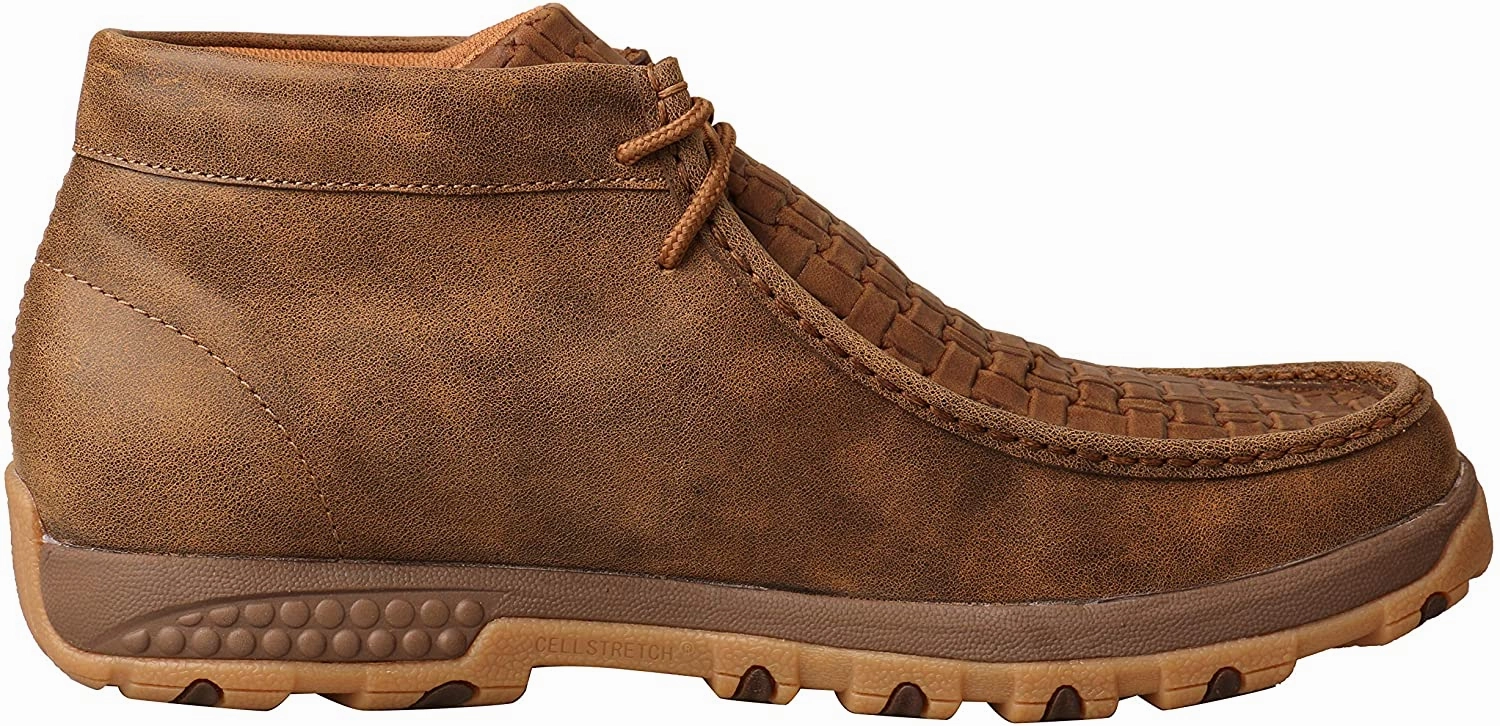 Winter Boots Meaning Twisted X Men's Chukka Driving Moc with CellStretch comfort technology, Bomber & Chocolate, 10 W