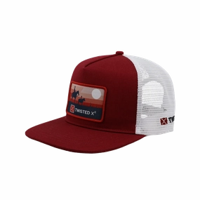 Knee High Boots Lug Sole Twisted X Unisex Western Patch Red Cap CAP0007