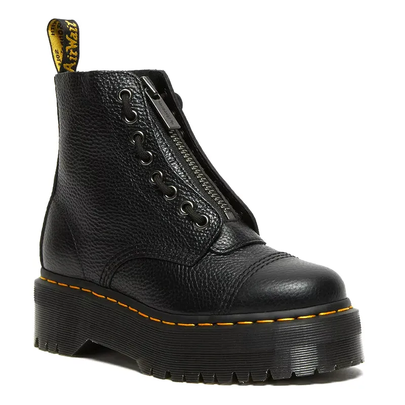 Women's Quad Retro Black Milled Nappa Leddy Boots