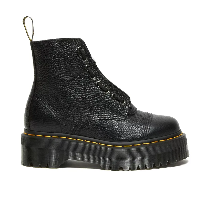 Women's Quad Retro Black Milled Nappa Top Most Comfortable Work Boots