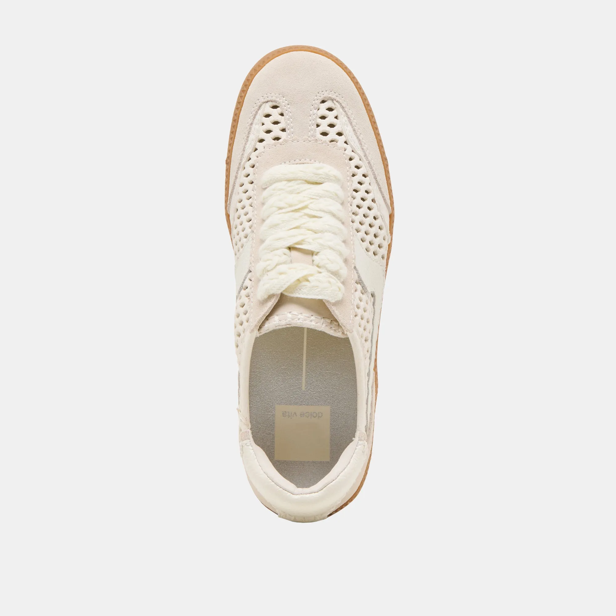 NOTICE SNEAKERS IVORY PERFORATED NUBUCK Tights With Sneakers
