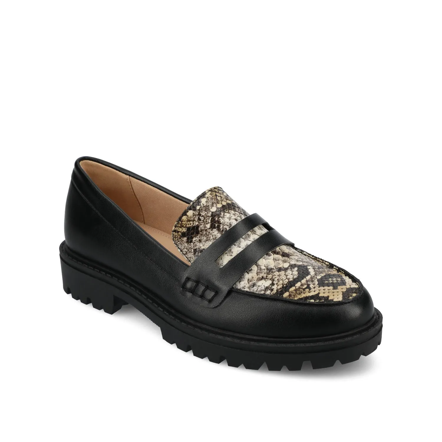 KENLY LOAFER FLATS IN SNAKE Loafers With Suit