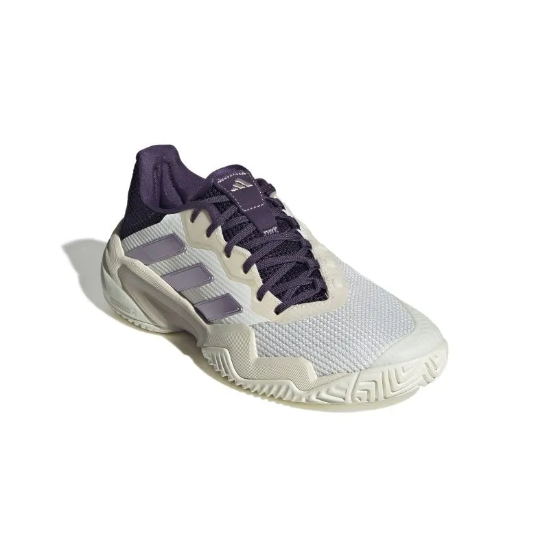Gold Sparkly Tennis Shoes adidas Women's Barricade 13 - Core White/Powder Plum/Aurora Plum