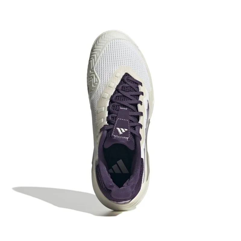 Comfiest Tennis Shoes adidas Women's Barricade 13 - Core White/Powder Plum/Aurora Plum