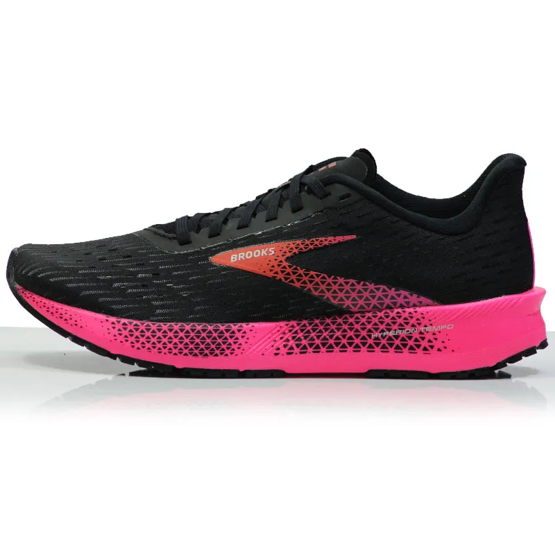 Barefoot Shoes For Running Brooks Hyperion Tempo Women's Running Shoe - Black/Pink/Hot Coral
