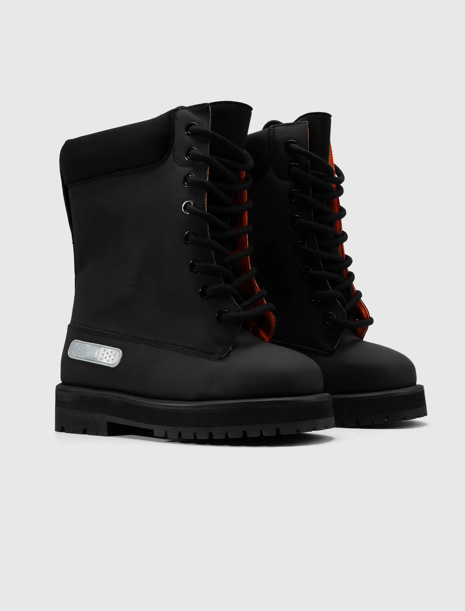 STRADA HIGH BLACK Rattlesnake Boots