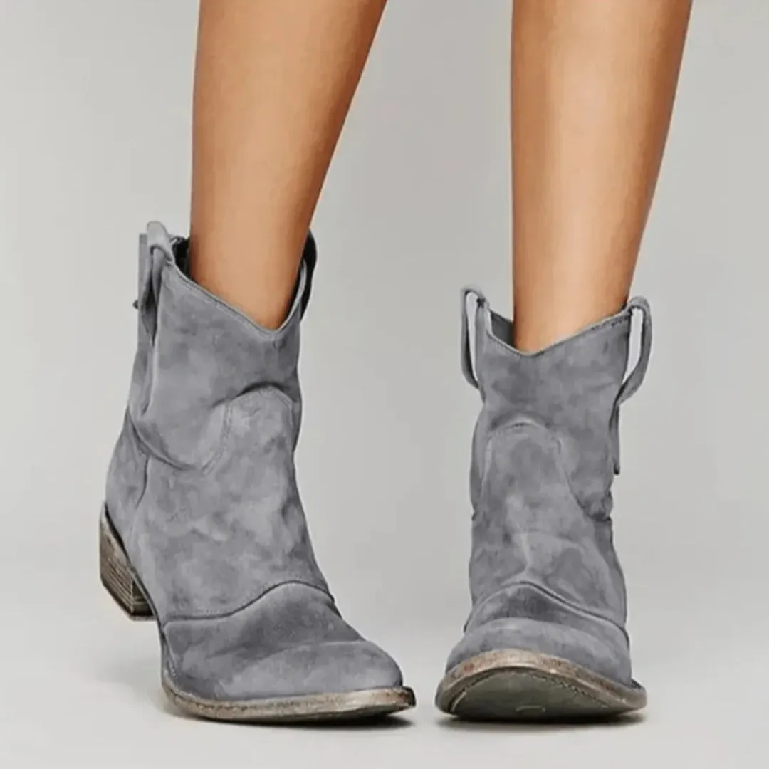 Alexandra Suede Curve Boots