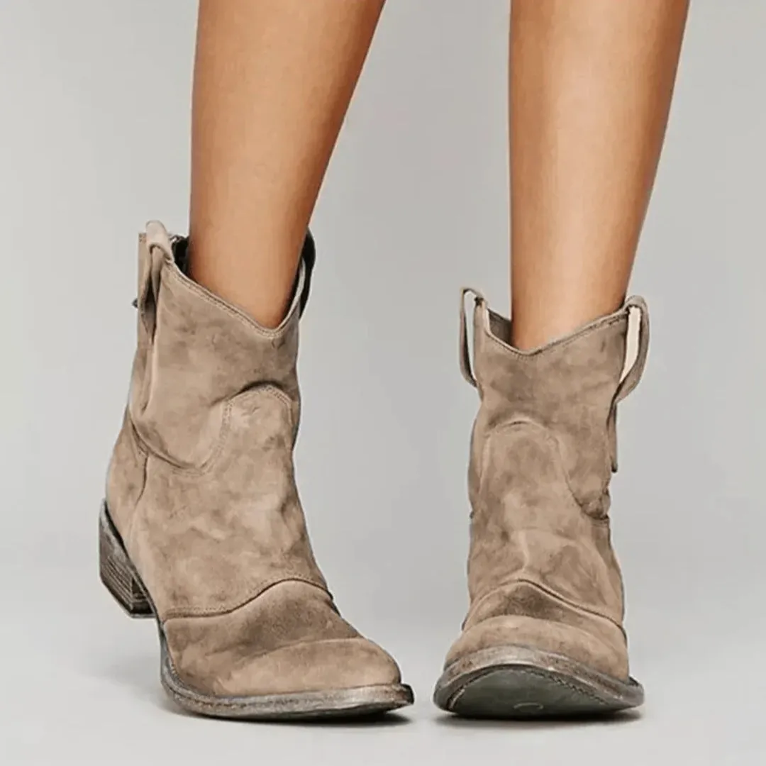 Alexandra Suede Curve Boots