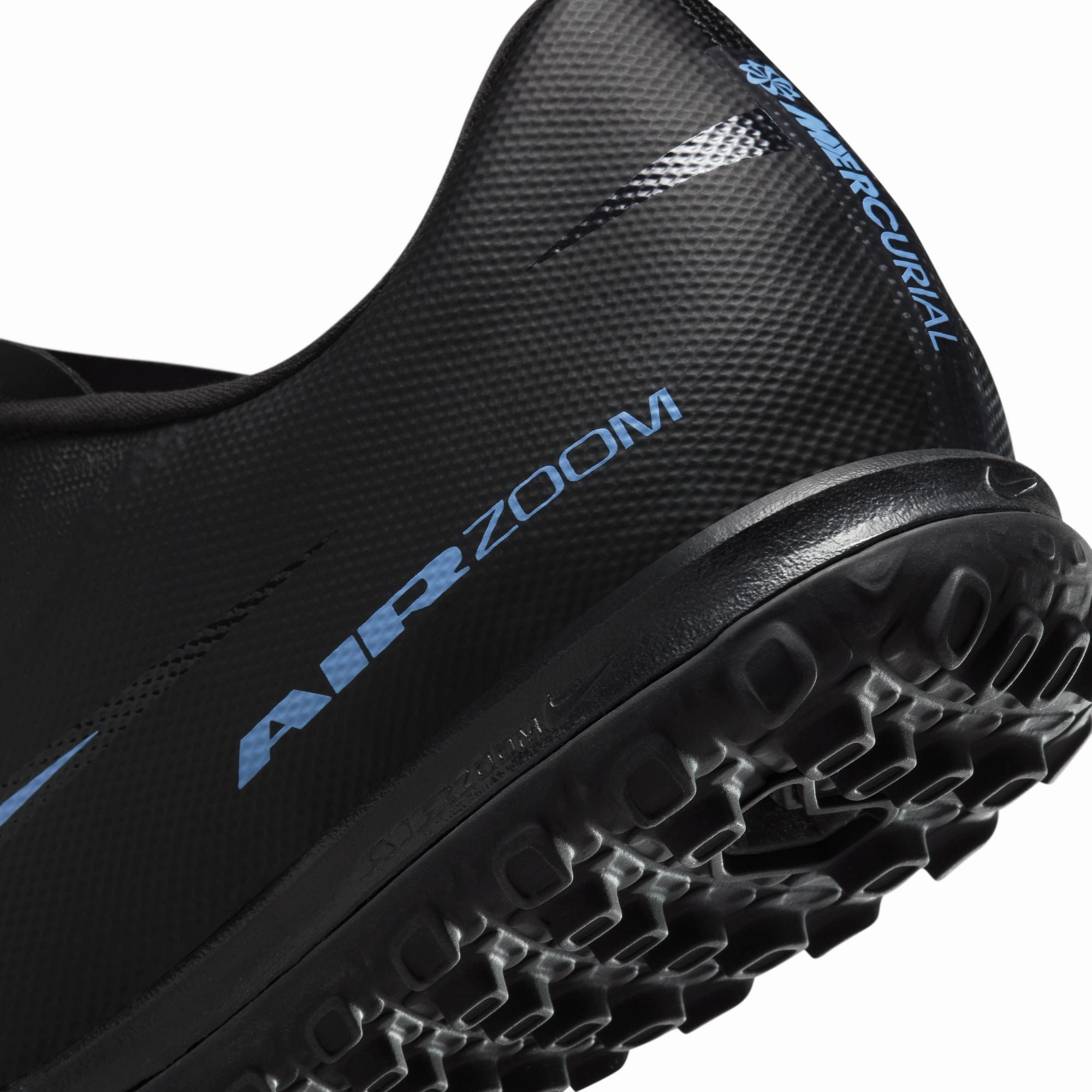 Nike Zoom Mercurial Vapor 16 Academy TF Turf Soccer Shoes- Black/ Ice Blue