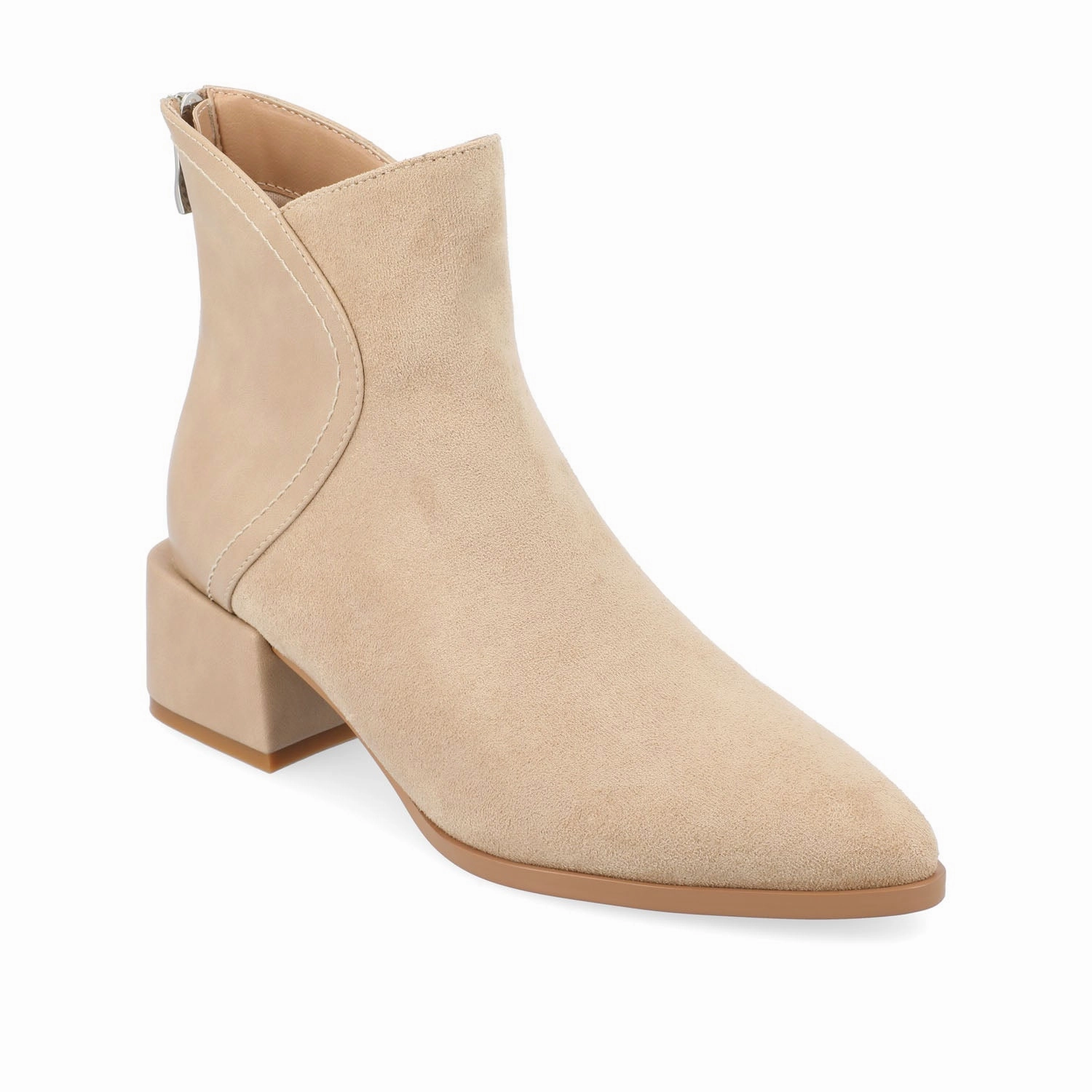 CONSUELLO POINTED TOE BOOTIES IN VEGAN LEATHER Tuxedo Boots
