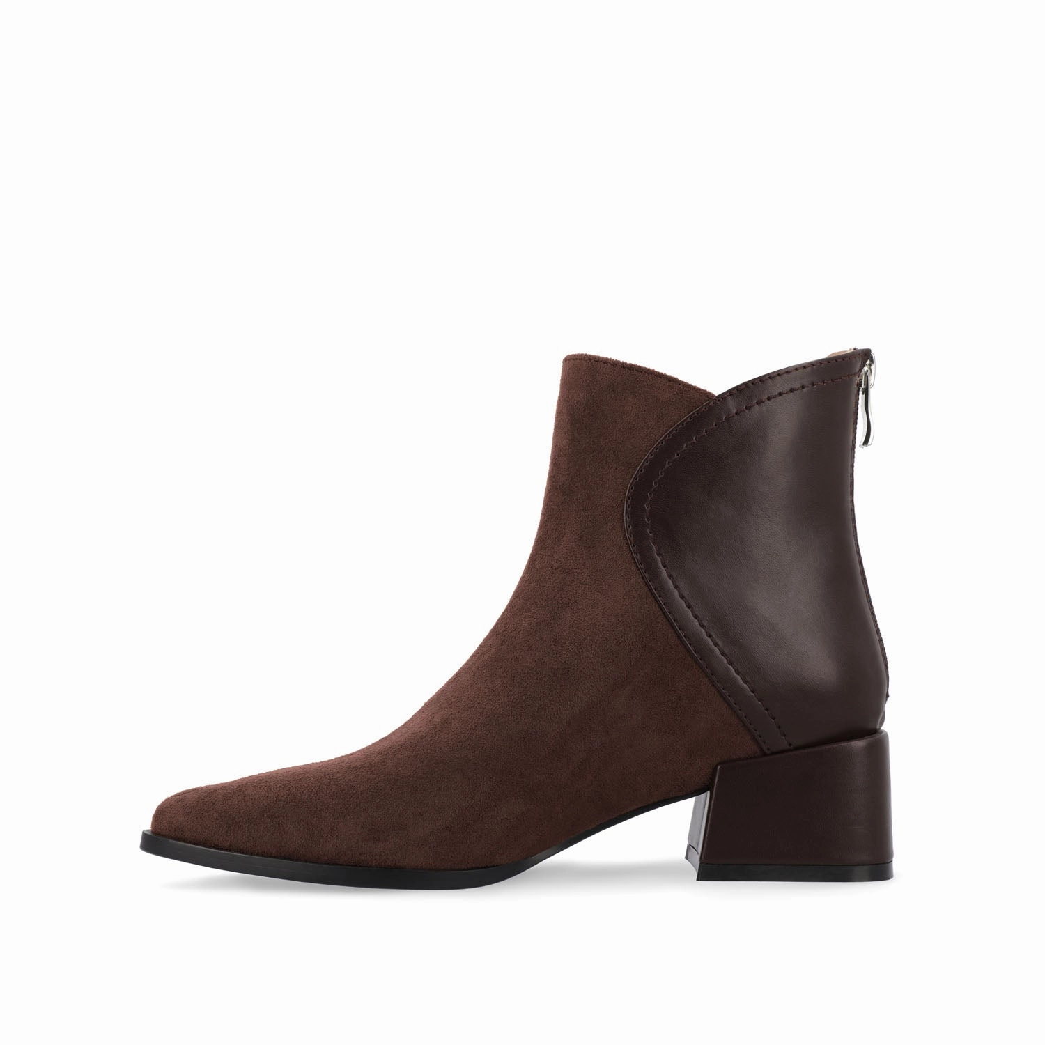 CONSUELLO POINTED TOE BOOTIES IN VEGAN LEATHER Square Toe Dress Boots