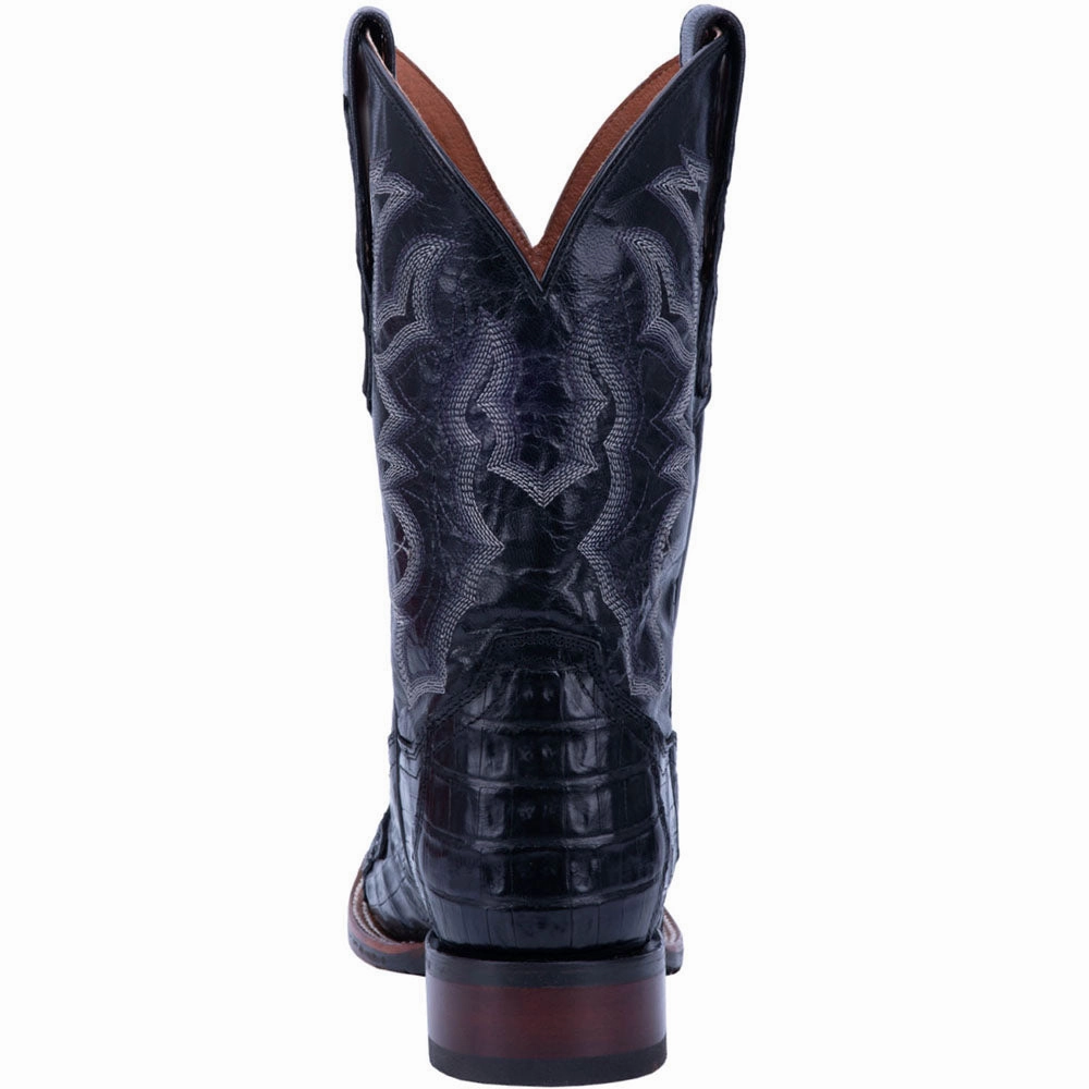 Composite Toe Military Boots Kingsly Caiman Croc Embroidered Square Toe Pull On Cowboy Boots