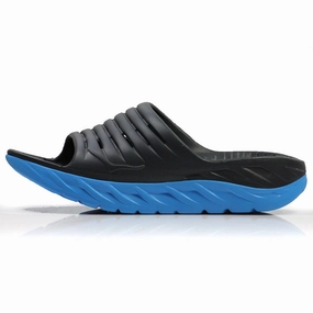 Hoka One One Ora Men's Recovery Slide - Ebony/Dresden Blue Runner's World Best Running Shoes