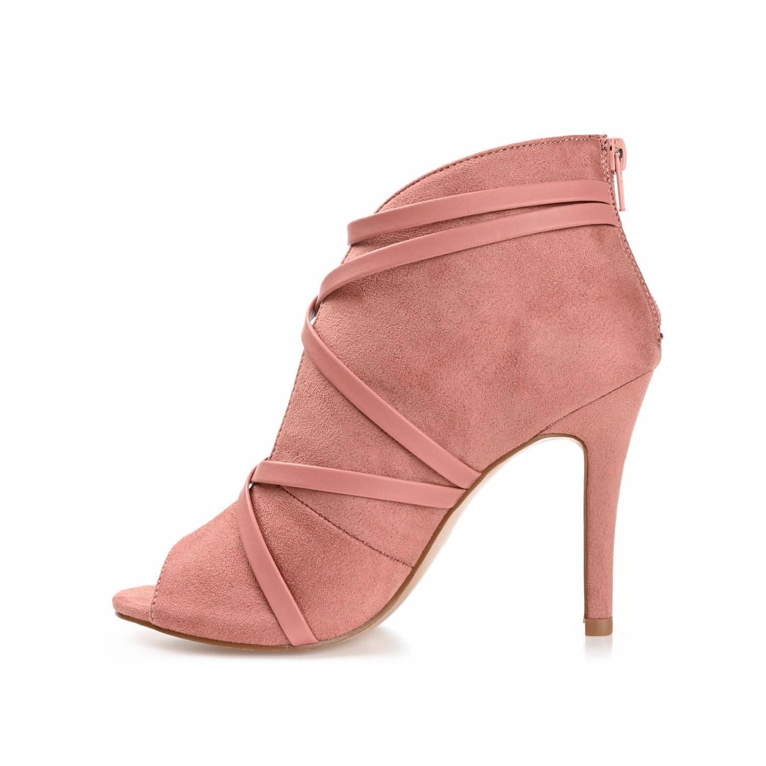 SAMARA STILETTO HEELED BOOTIES IN FAUX SUEDE