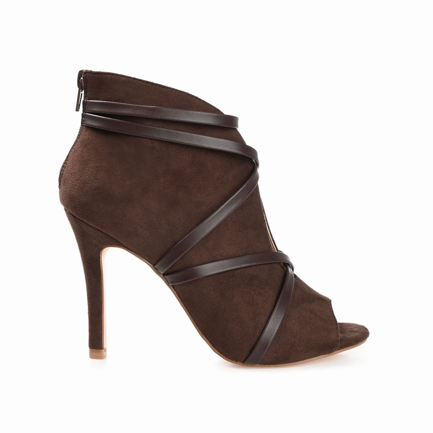 SAMARA STILETTO HEELED BOOTIES IN FAUX SUEDE Grunge