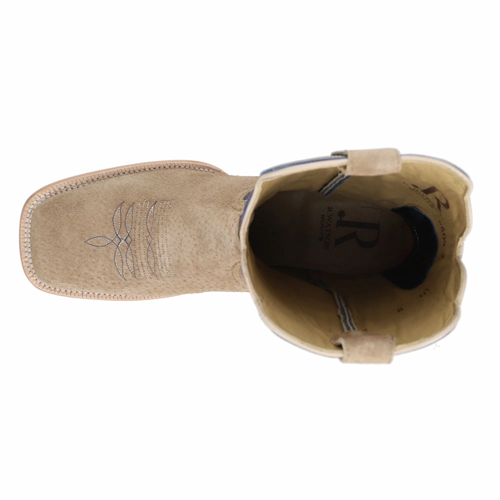 Boar Wide Embroidered Square Toe Cowboy Boots Boy Snow Boots